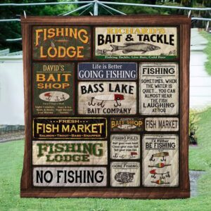 Fishing Quotes 3D Quilt  Quilt